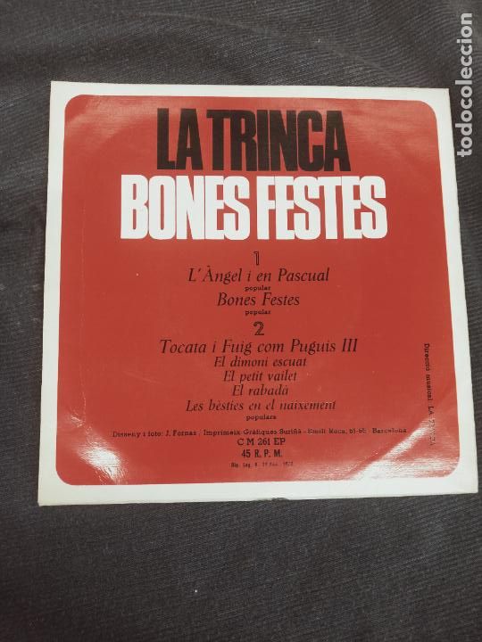 Discos de vinilo: LA TRINCA - BONES FESTES . SINGLE EDIGSA 1970. - Foto 2