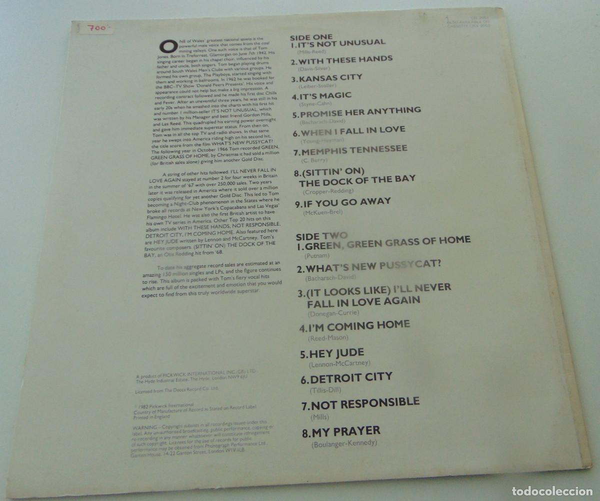 Discos de vinilo: TOM JONES - IT&acute;S NOT UNUSUAL - LP VINILO 1982 - Foto 2