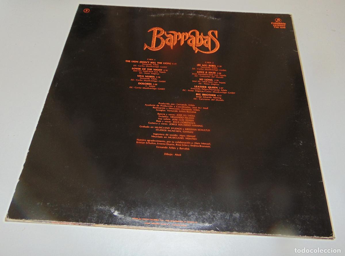 Discos de vinilo: Barrabas &ndash; Bestial - LP 1982 - LLEVA FUNDA INTERIOR CON LAS LETRAS - Foto 5