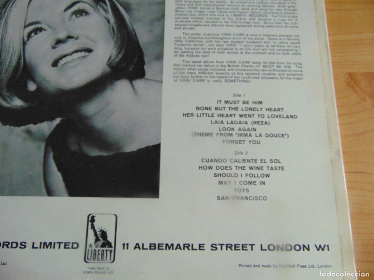 Discos de vinilo: VIKKI CARR - IT MUST BE HIM - LP EDICION INGLESA MONO - Foto 3