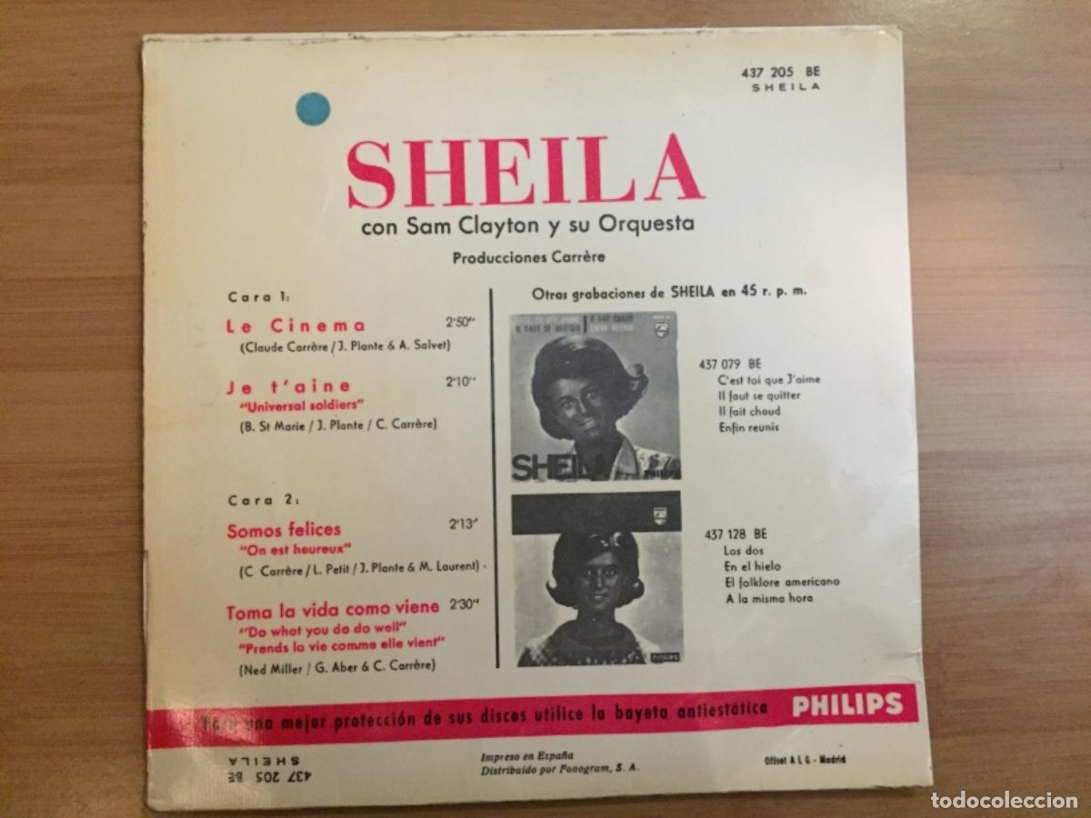 Discos de vinilo: SHEILA. Le Cinema (vinilo ep 1966) - Foto 2