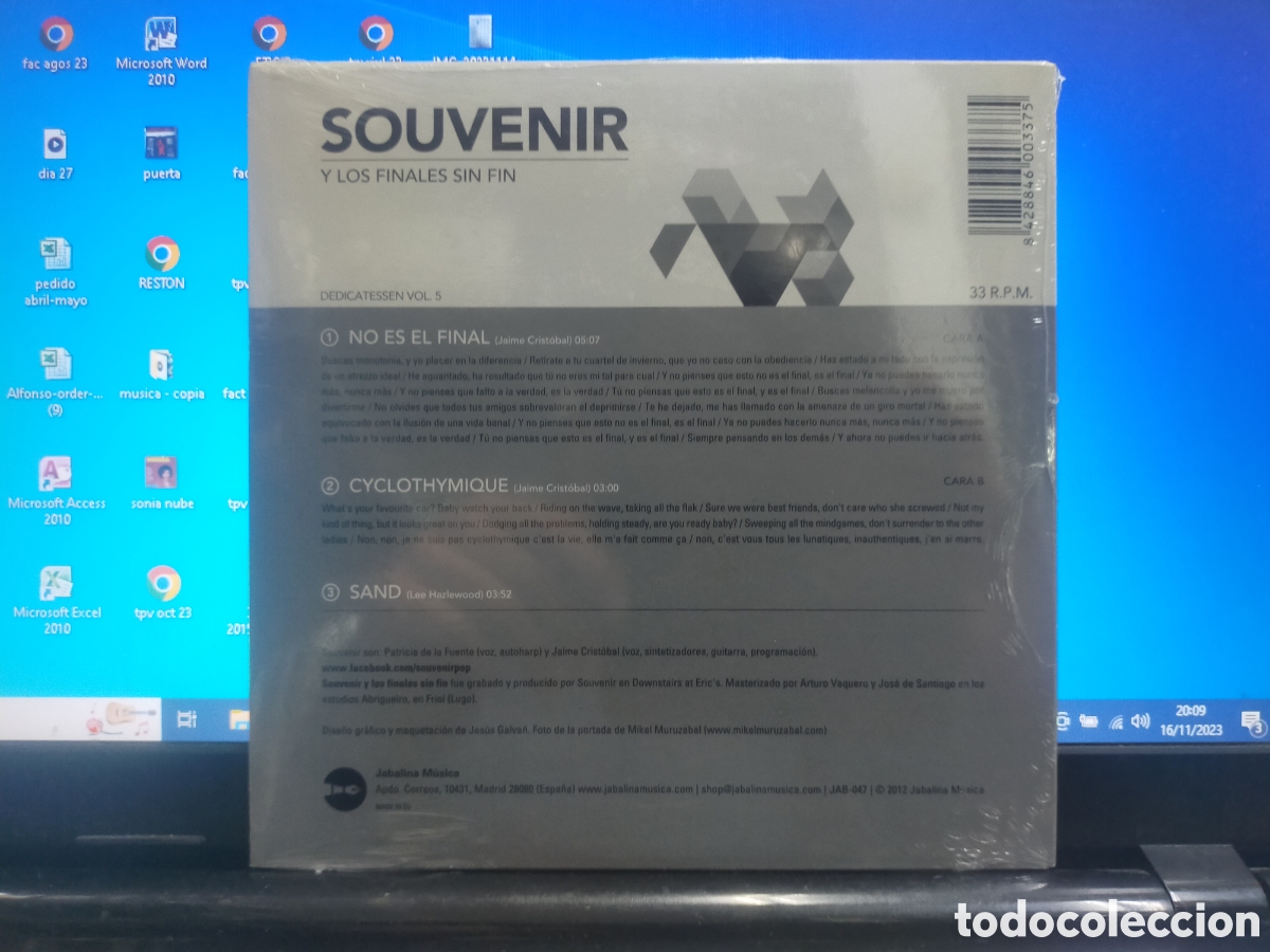 Discos de vinilo: Souvenir ep no es el final + 2 precintado 2012 - Foto 2