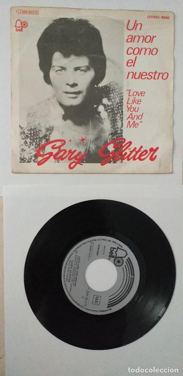 Discos de vinilo: GARY GLITTER UN AMOR COMO EL NUESTRO SINGLE 1975 - Foto 1