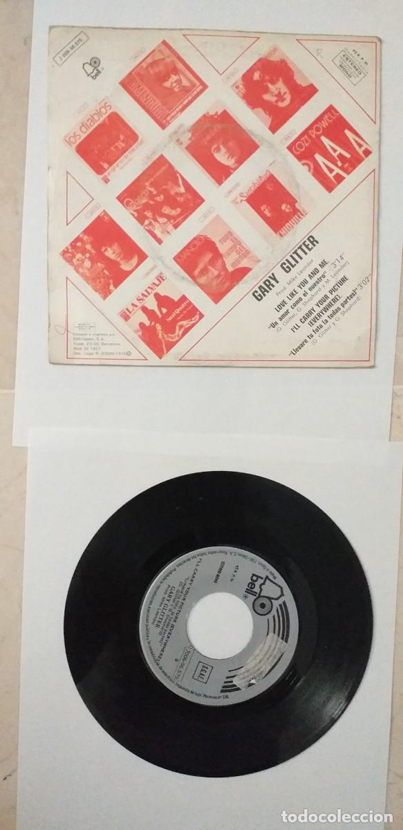 Discos de vinilo: GARY GLITTER UN AMOR COMO EL NUESTRO SINGLE 1975 - Foto 2