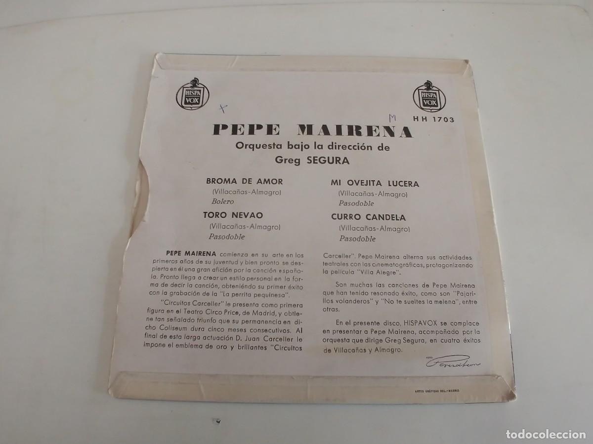 Discos de vinilo: PEPE MAIRENA-EP BROMA DE AMOR +3 - Foto 2