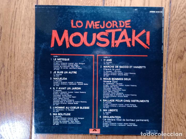 Discos de vinilo: Lo mejor de Moustaki - Foto 2