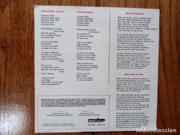 Discos de vinilo: Simone Arbus - Cantem Siros + Beth ceu de Pau - Foto 2