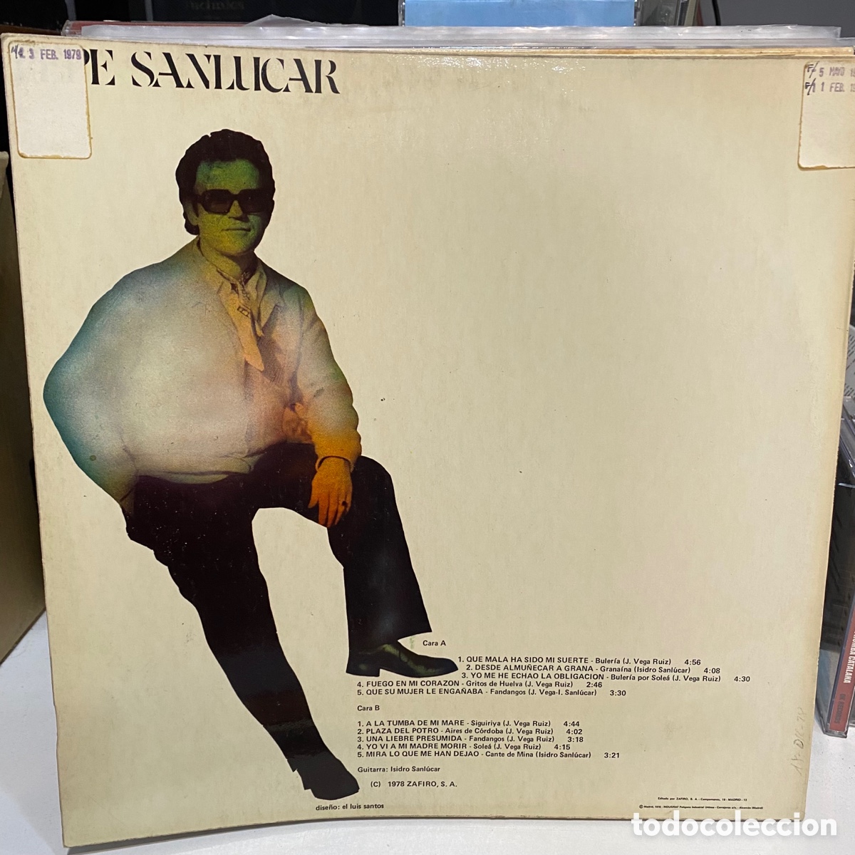 Discos de vinilo: Pepe Sanl&uacute;car - Pepe Sanl&uacute;car (LP) - Foto 2