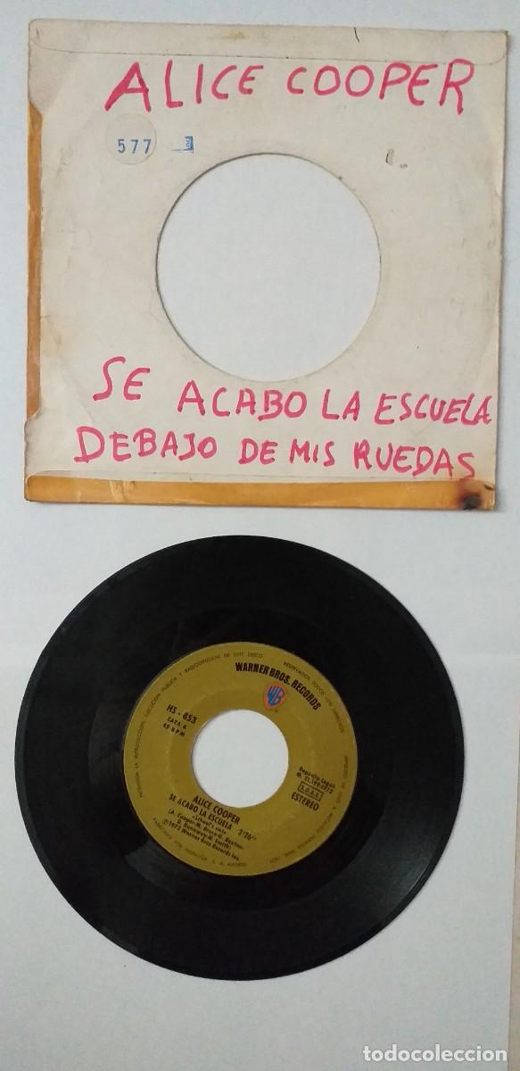Discos de vinilo: ALICE COOPER SE ACABO LA ESCUELA 1972 SINGLE - Foto 1
