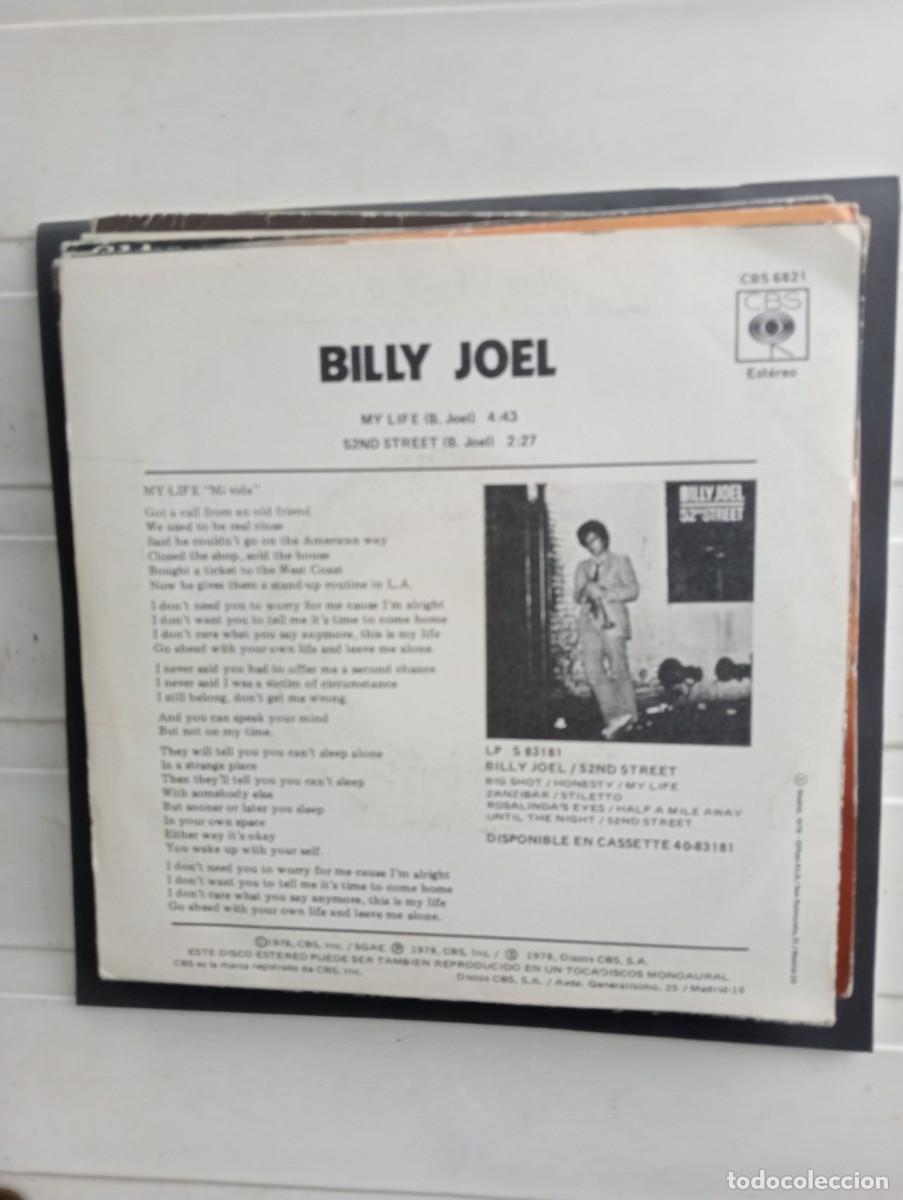 Discos de vinilo: Billy Joel - Mi Vida (7&rdquo;, Single) 1978 - Foto 2