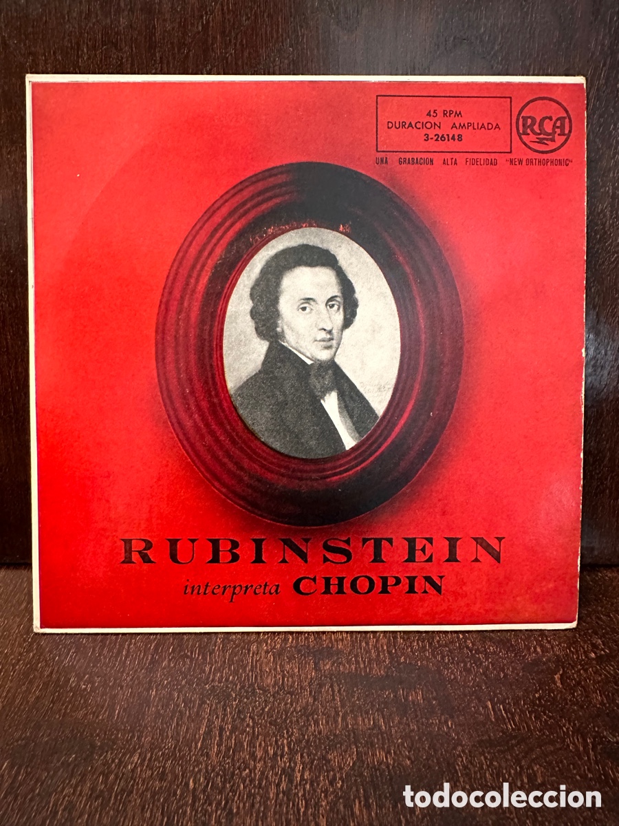 Discos de vinilo: RUBINSTEIN INTERPRETA CHOPIN - NOCTURNO EN MI BEMOL, OP. 9 N&ordm; 2 - SINGLE - Foto 5