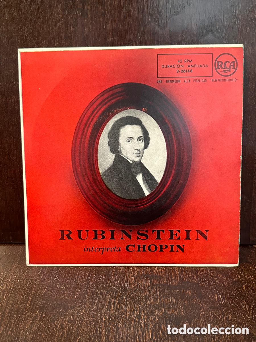 Discos de vinilo: RUBINSTEIN INTERPRETA CHOPIN - NOCTURNO EN MI BEMOL, OP. 9 N&ordm; 2 - SINGLE - Foto 1