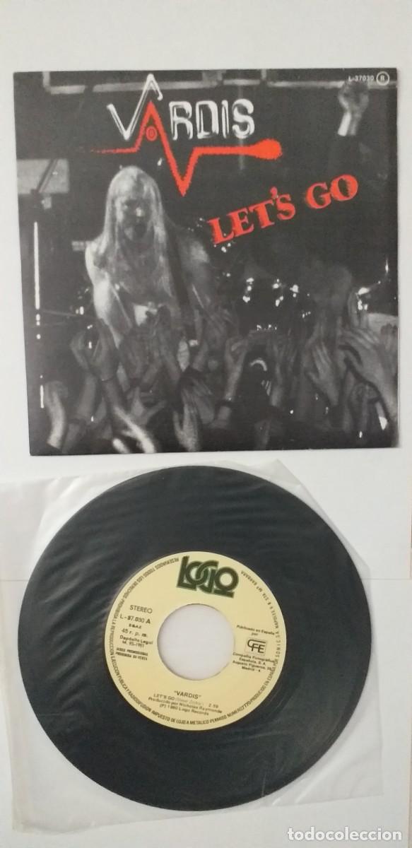 Discos de vinilo: VARDIS LET`S GO SINGLE 1981 PROMO - Foto 1