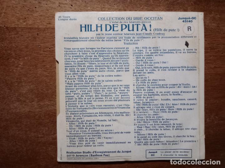 Discos de vinilo: Jean- Claude Coudouy - hilh de puta! - Foto 2