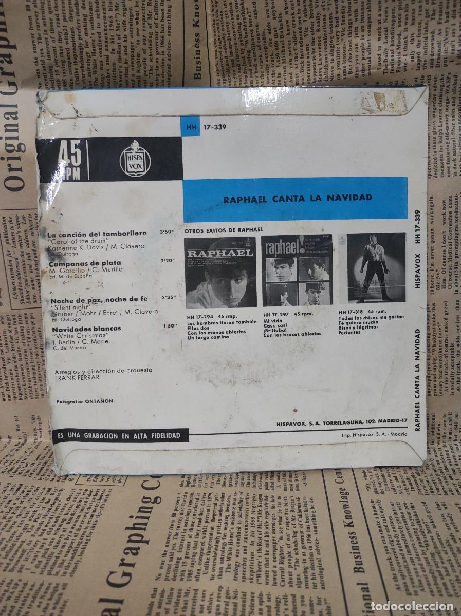 Discos de vinilo: Raphael &ndash; Raphael Canta La Navidad - Foto 2