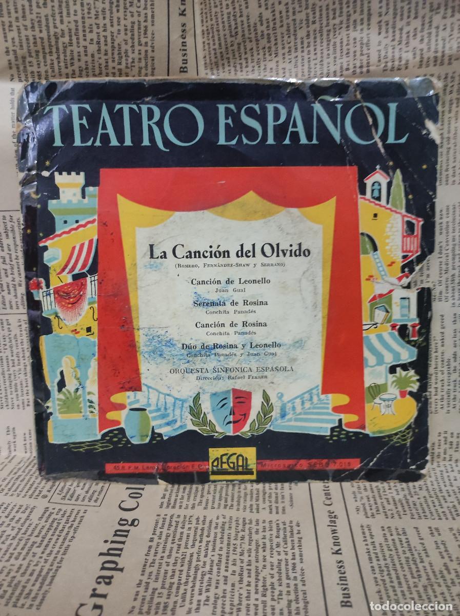 Discos de vinilo: TEATRO ESPA&Ntilde;OL LA CANCION DEL OLVIDO - Foto 1