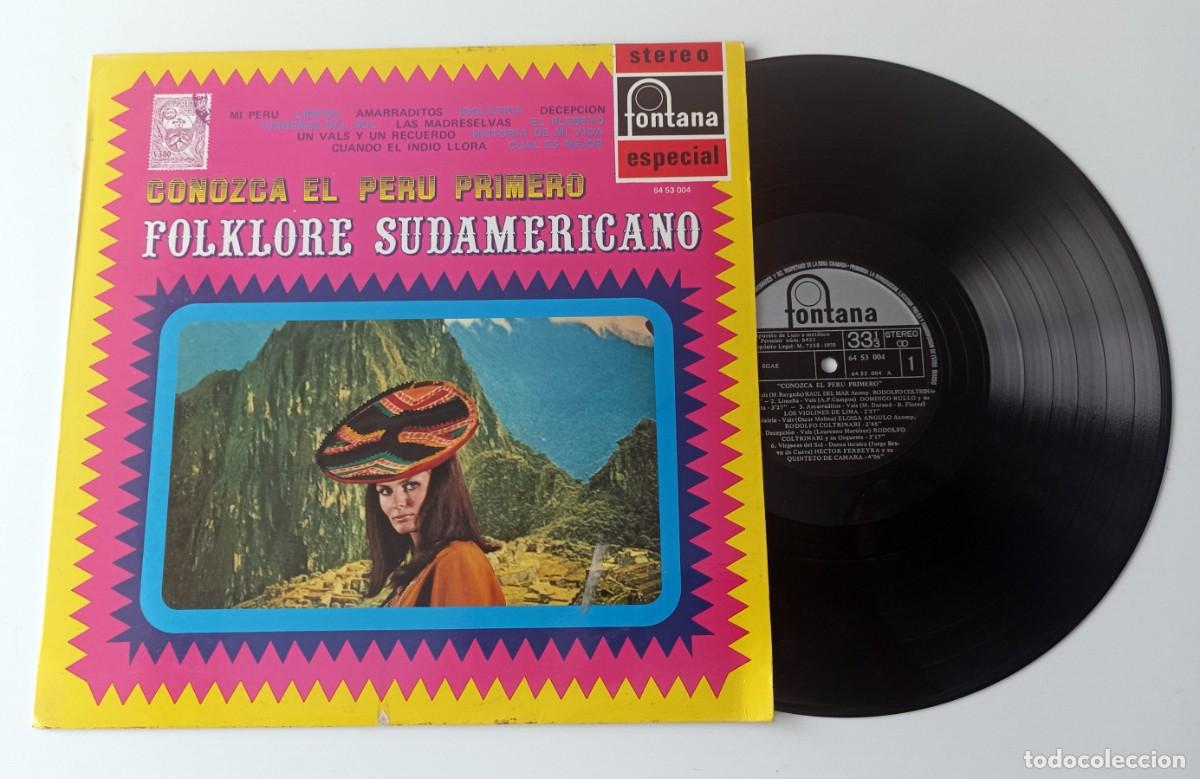 Discos de vinilo: LP FOLKLORE SUDAMERICANO - CONOZCA EL PERU PRIMERO - Foto 1