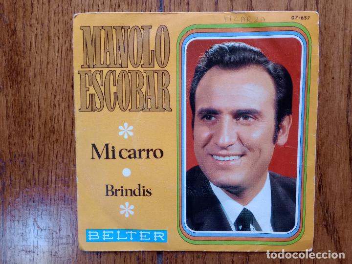 Discos de vinilo: Manolo Escobar - mi carro + brindis - Foto 1