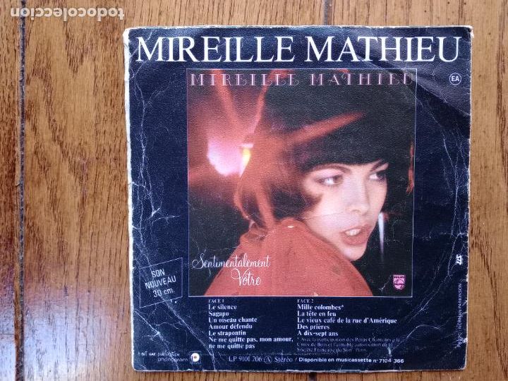 Discos de vinilo: Mireille Mathieu - mille colombes + sagapo - Foto 2