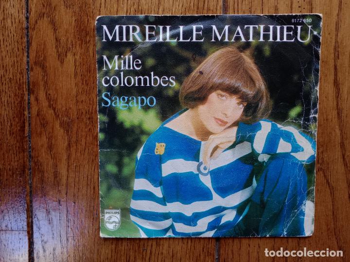 Discos de vinilo: Mireille Mathieu - mille colombes + sagapo - Foto 1