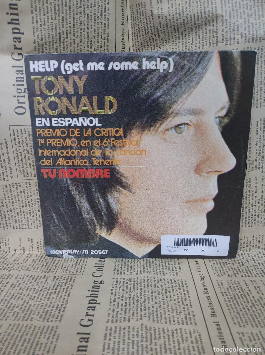 Discos de vinilo: Tony Ronald &ndash; Help (Get Me Some Help) - Foto 1