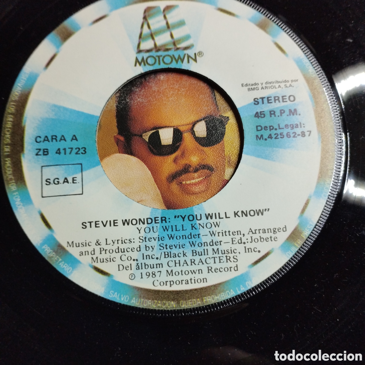 Discos de vinilo: Single 7&rdquo; Stevie Wonder 1987 You Will know. - Foto 3