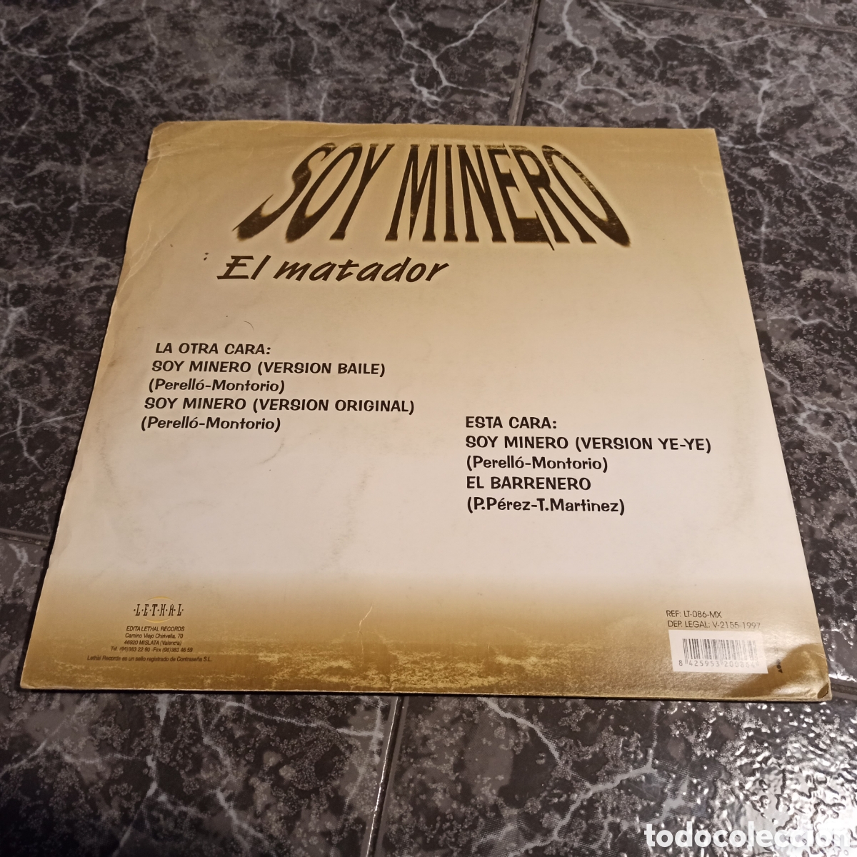 Discos de vinilo: El Matador - Soy Minero (12&rdquo;, Maxi) - Foto 2