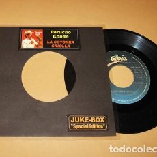 Discos de vinilo: PERUCHO CONDE - LA COTORRA CRIOLLA (RAP) - SINGLE - 1980 / SUGARHILL GANG - JUKE-BOX
