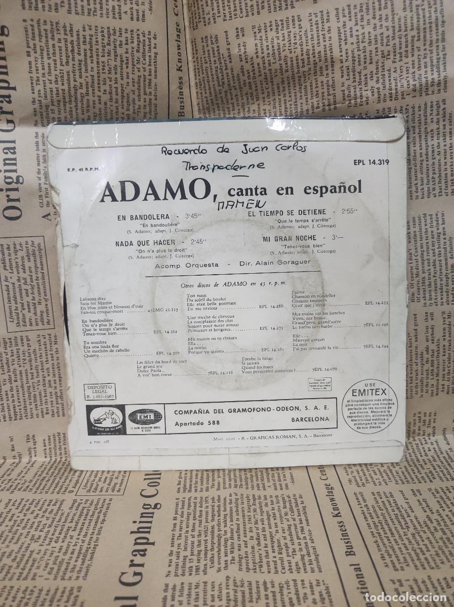 Discos de vinilo: Adamo &ndash; En Bandolera - Foto 2