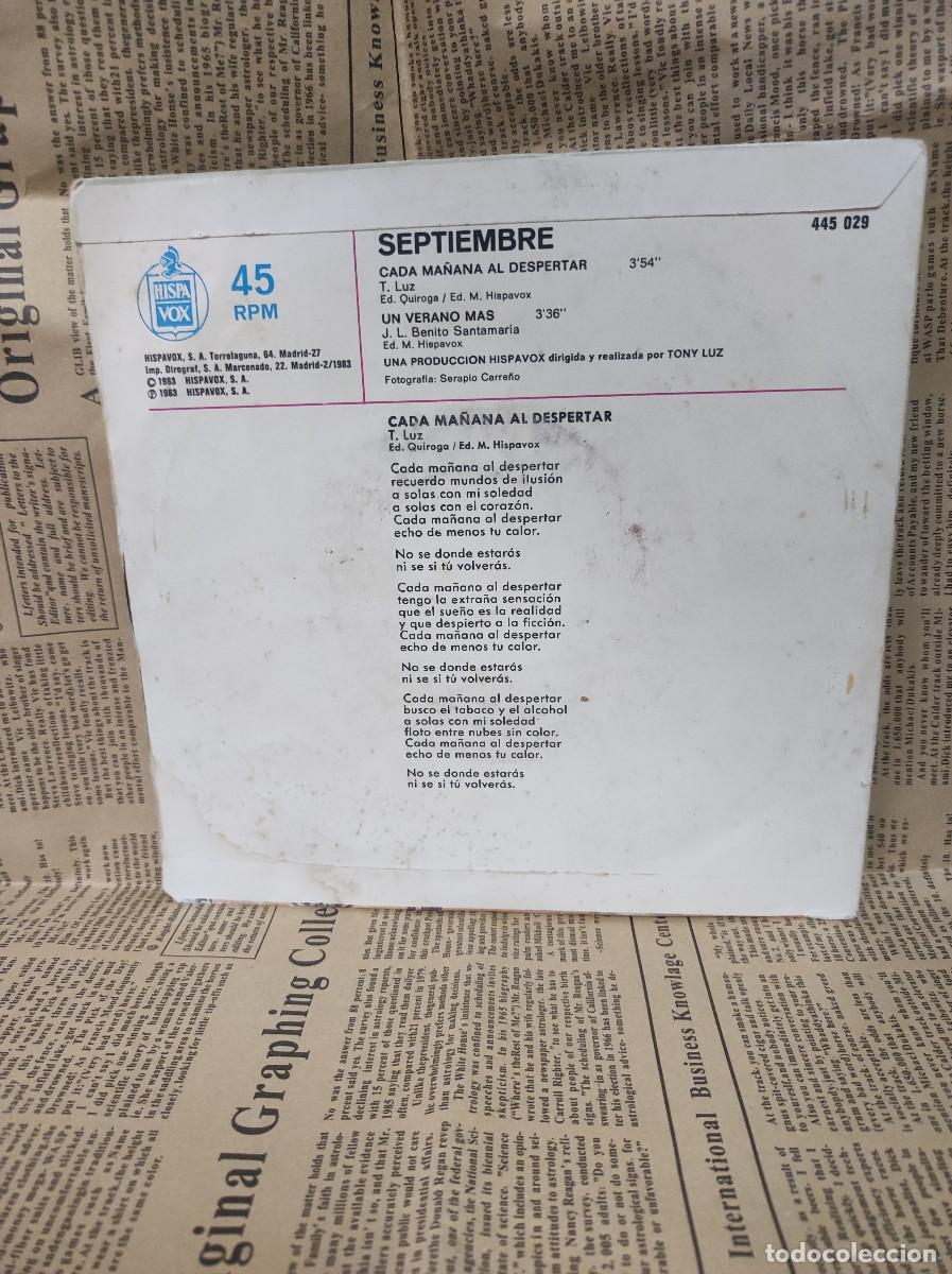 Discos de vinilo: Septiembre &ndash; Cada Ma&ntilde;ana Al Despertar - Foto 2