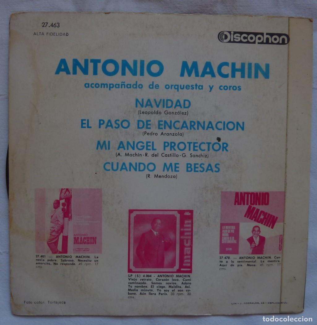 Discos de vinilo: ANTONIO MACHIN // NAVIDAD+3 // 1965 // EP - Foto 2