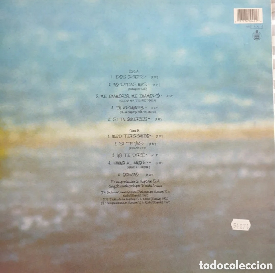 Discos de vinilo: Paloma Mediterr&aacute;nea. LP - Foto 2