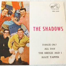 Discos de vinilo: THE SHADOWS - DANCE ON + 3 TEMAS LA VOZ DE SU AMO - 1963