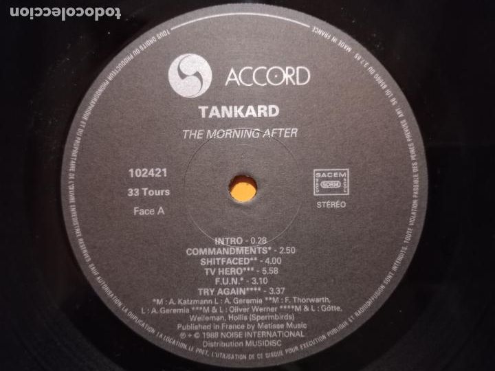 Discos de vinilo: Tankard - the morning after - Foto 4