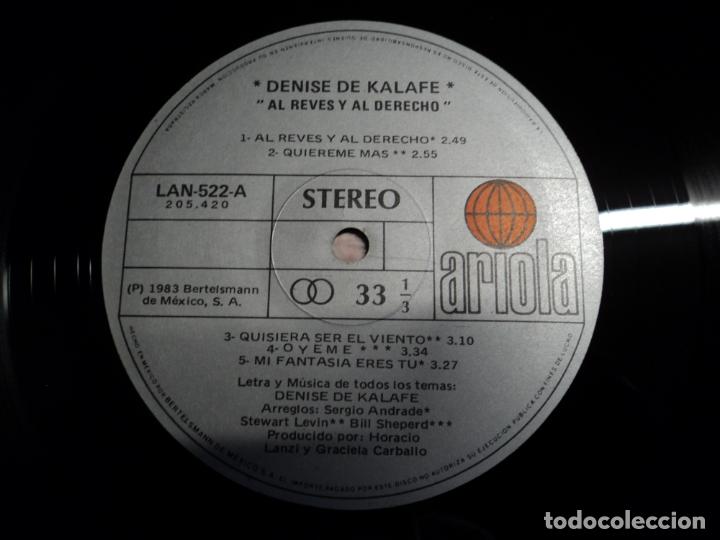 Discos de vinilo: DENISE DE KALAFE &ndash; Al Reves Y Al Derecho - Foto 3