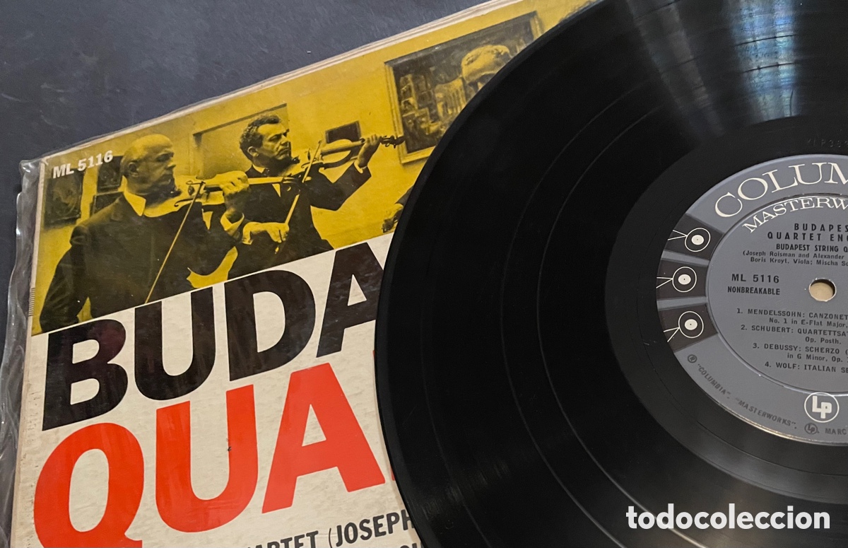 Discos de vinilo: Budapest String Quartet. Budapest Quartet Encores. Lp Columbia 1956 - Foto 3