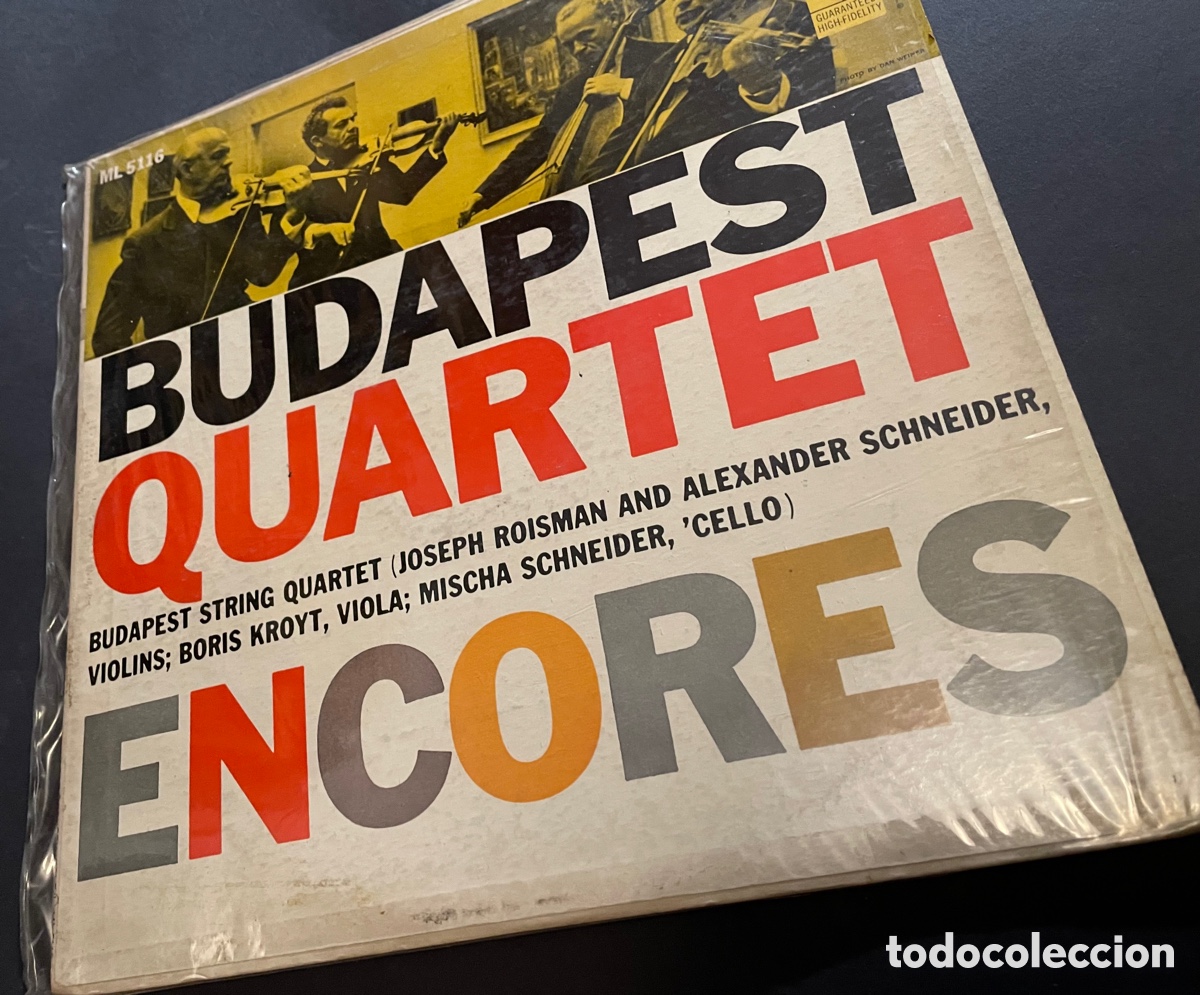 Discos de vinilo: Budapest String Quartet. Budapest Quartet Encores. Lp Columbia 1956 - Foto 1