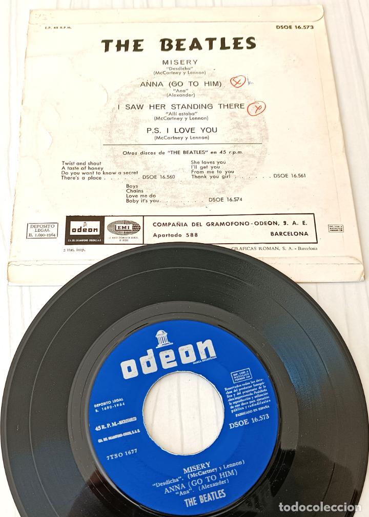 Discos de vinilo: THE BEATLES - MISERY + 3 TEMAS ODEON - 1964 - Foto 2