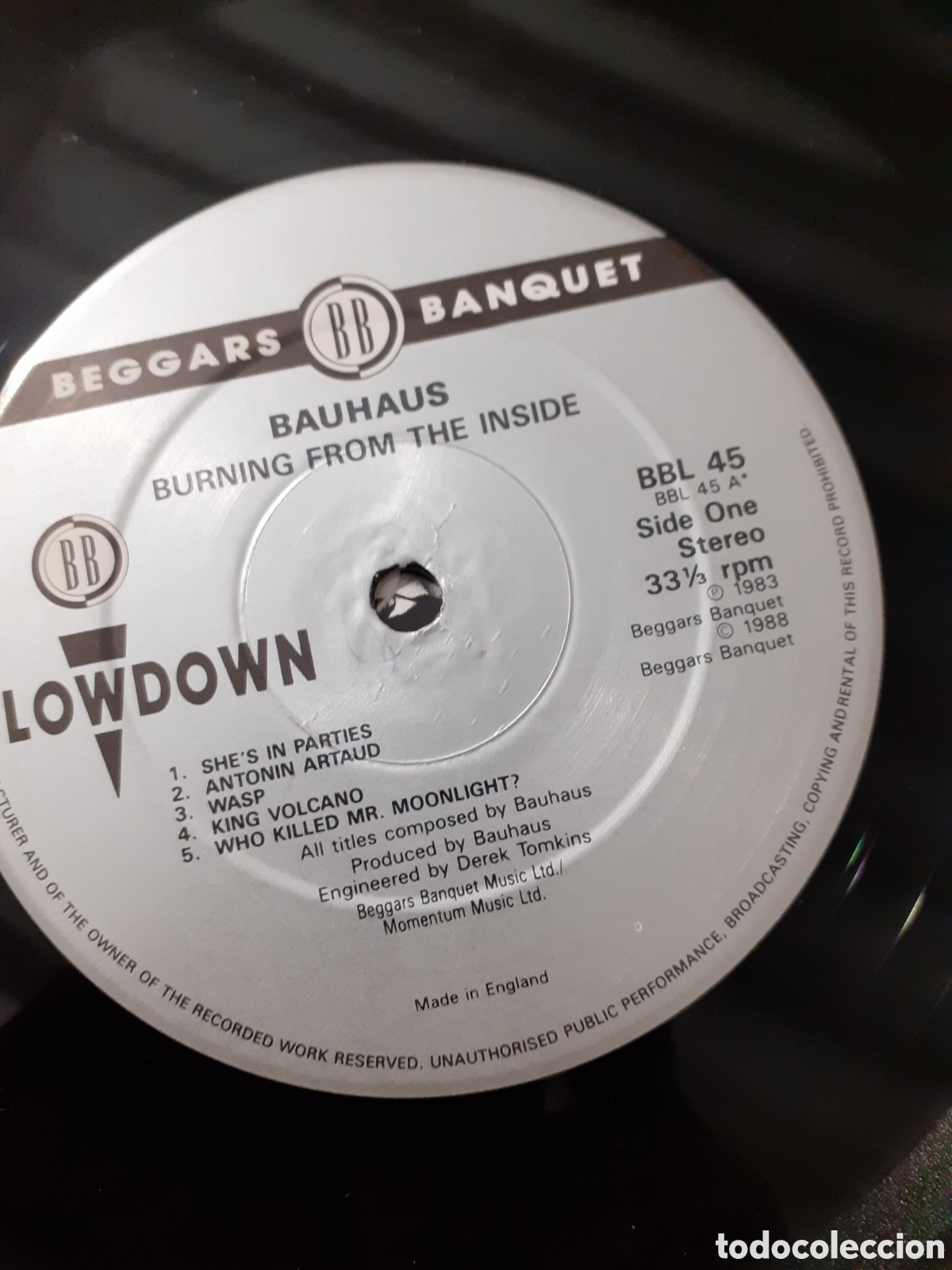 Discos de vinilo: Bauhaus. Burning front the inside. Edici&oacute;n inglesa de 1988. - Foto 5