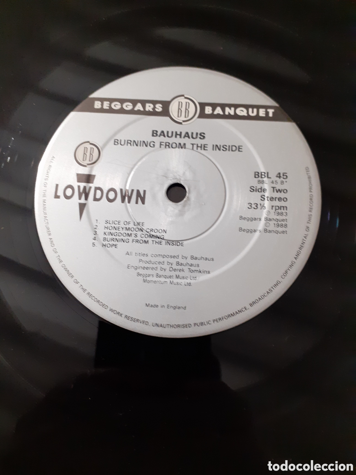 Discos de vinilo: Bauhaus. Burning front the inside. Edici&oacute;n inglesa de 1988. - Foto 6
