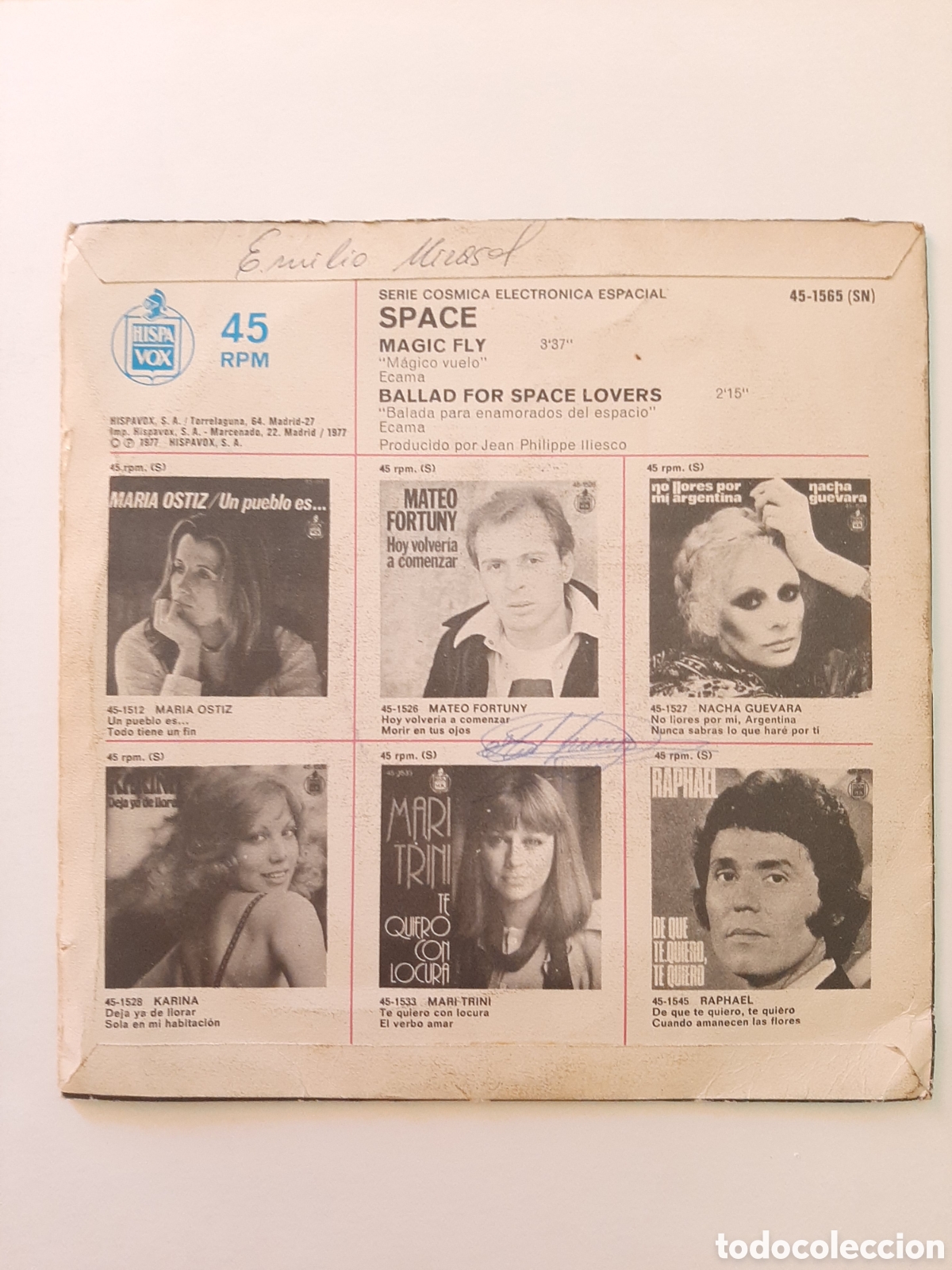Discos de vinilo: Space - Magic Fly, Single vinilo 1977 - Foto 2