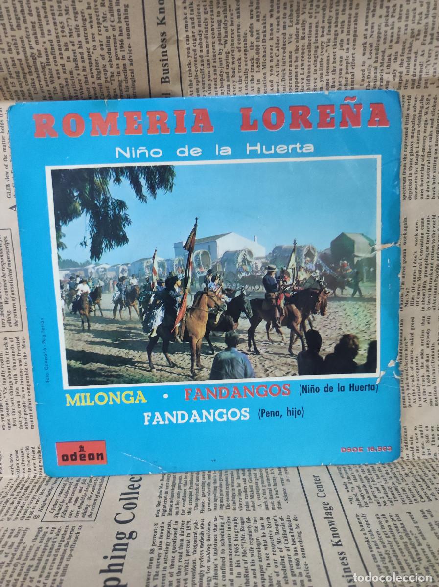 Discos de vinilo: Ni&ntilde;o De La Huerta &ndash; Romeria Lore&ntilde;a - Foto 1