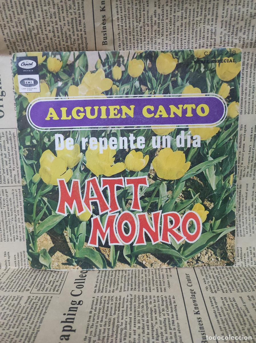 Discos de vinilo: Matt Monro &ndash; Alguien Cant&oacute; - Foto 1