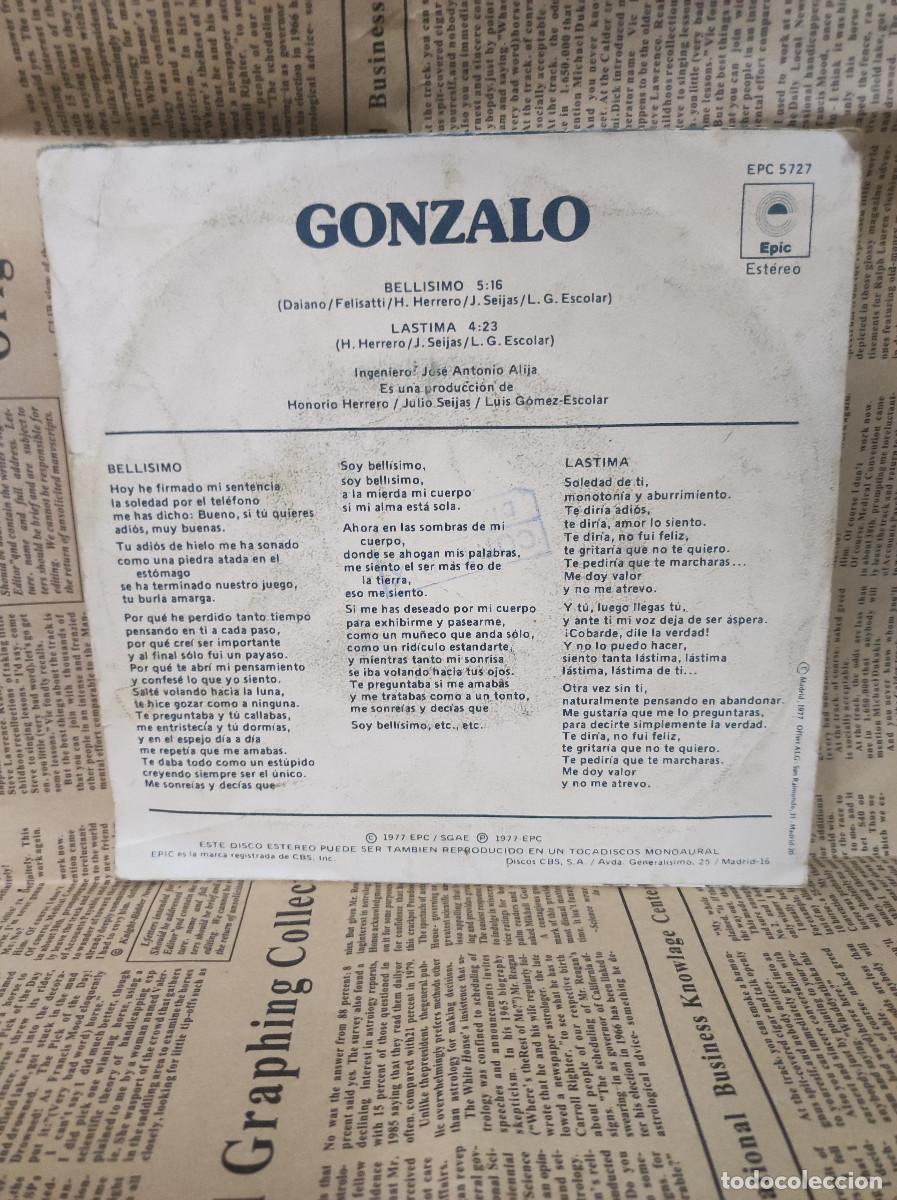 Discos de vinilo: Gonzalo &ndash; Bell&iacute;simo - Foto 2