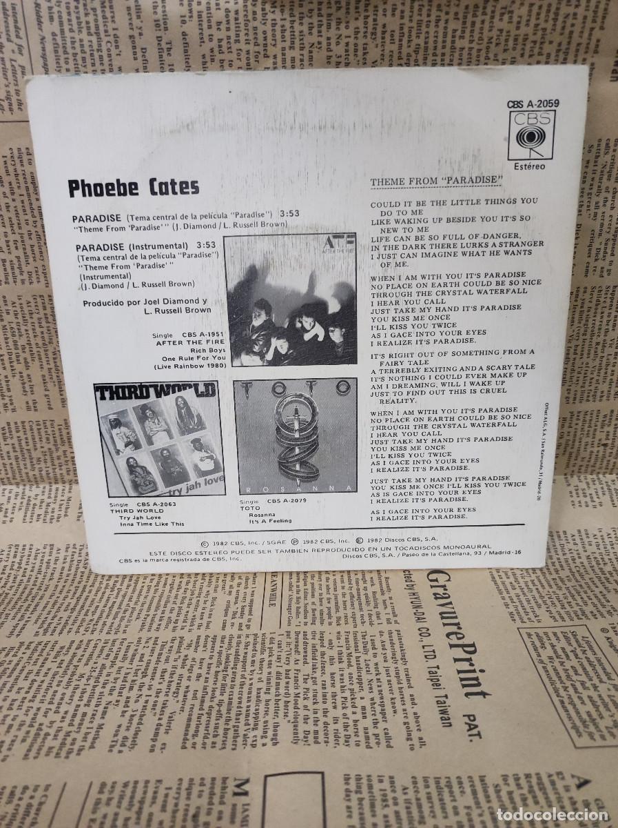 Discos de vinilo: Phoebe Cates &ndash; Paradise (Tema Del Film) - Foto 2