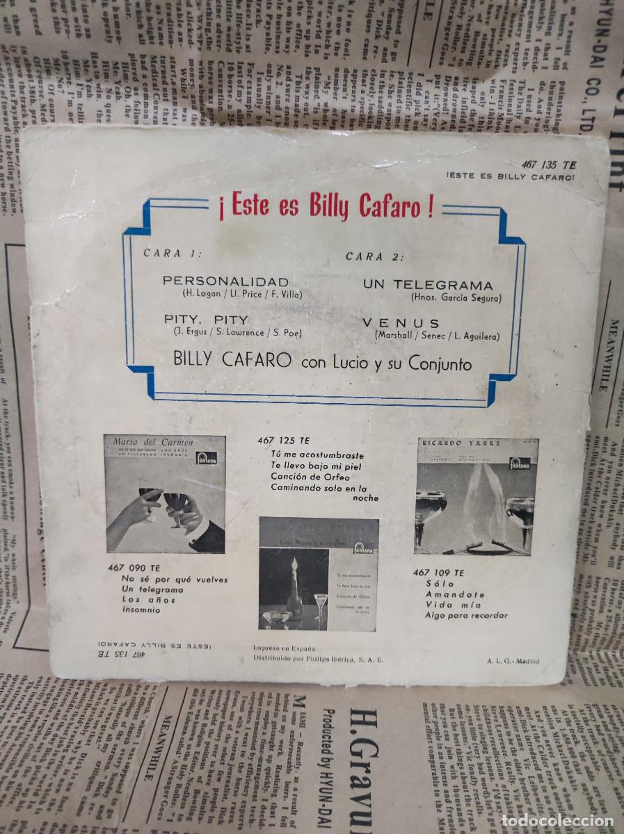 Discos de vinilo: Billy Cafaro &ndash; &iexcl;Este Es Billy Cafaro! - Foto 2
