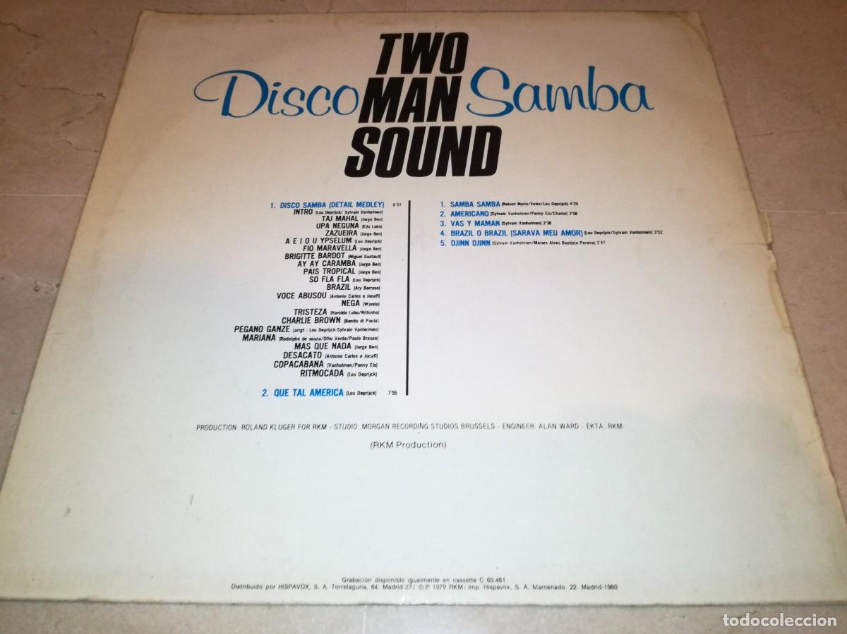 Discos de vinilo: TWO MAN SOUND-DISCO SAMBA-VERSION INTEGRA-ORIGINAL ESPA&Ntilde;OL 1980 - Foto 2