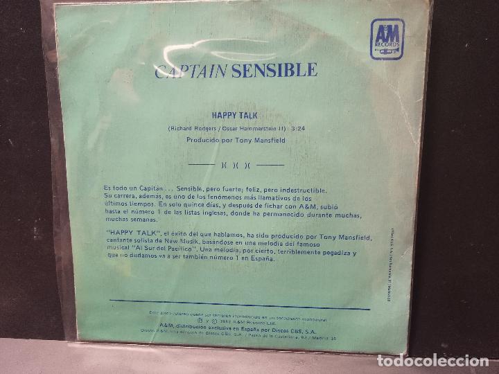Discos de vinilo: CAPTAIN SENSIBLE - DAMMED HAPPY TALK SINGLE SPAIN 1982 PDELUXE - Foto 2
