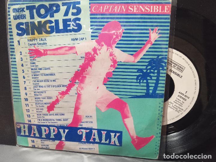 Discos de vinilo: CAPTAIN SENSIBLE - DAMMED HAPPY TALK SINGLE SPAIN 1982 PDELUXE - Foto 1