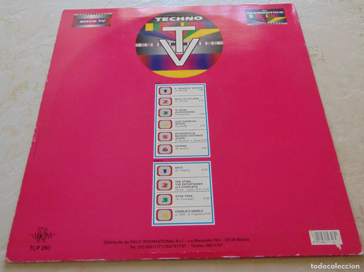 Discos de vinilo: Technotiko &ndash; Techno TV - LP ITALIA 1993 - Foto 2